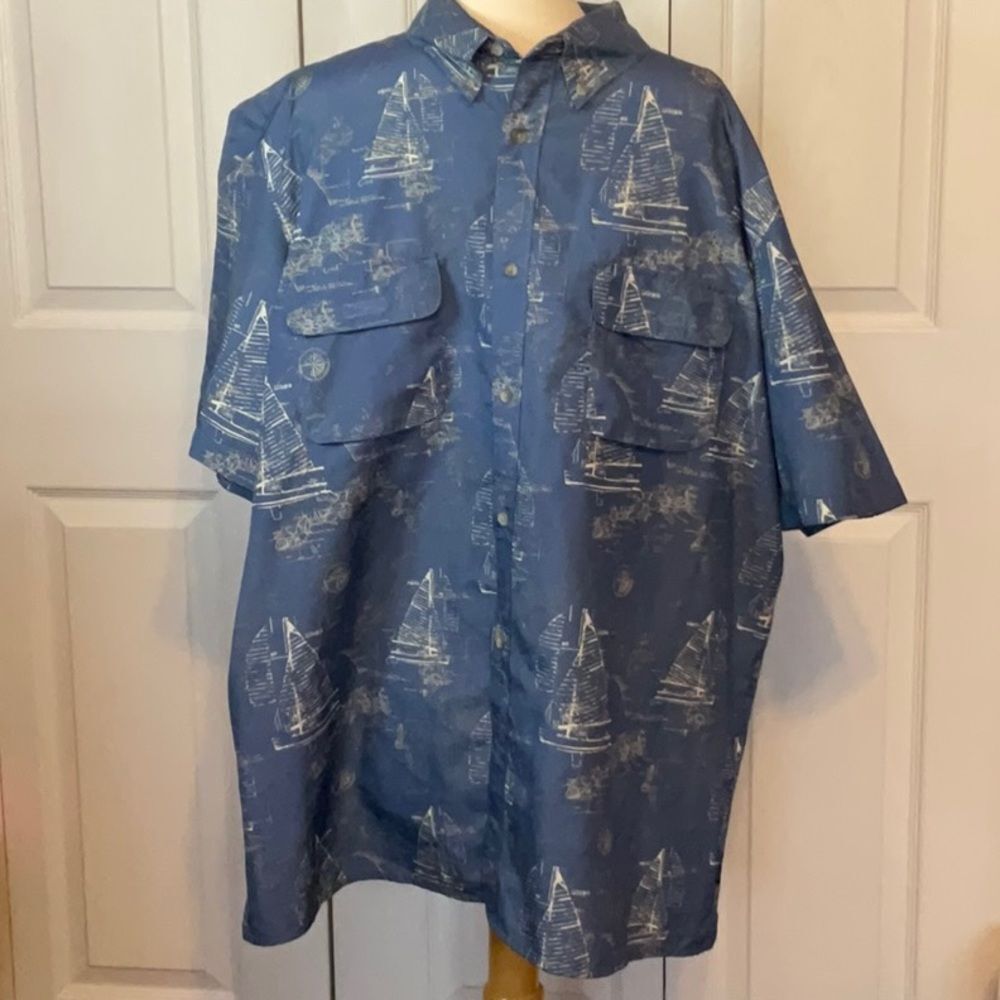 Men’s Chaps Sailboat‎ Fishing Shirt XL